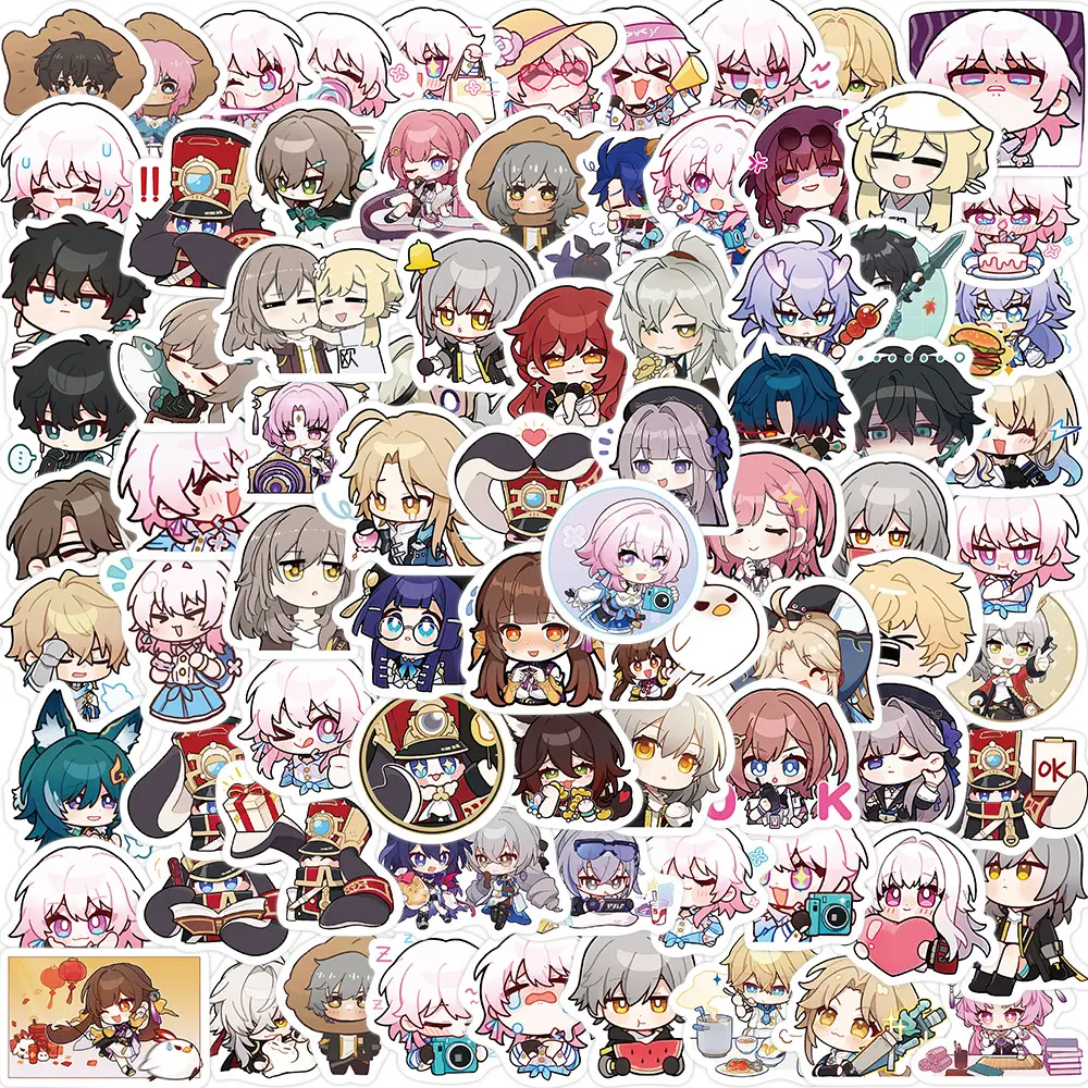 10/40/80PCS Anime Honkai Star Rail Cute Stickers DIY Car Bike Travel Luggage Phone Laptop Waterproof Funny Sticker Decal for Kid