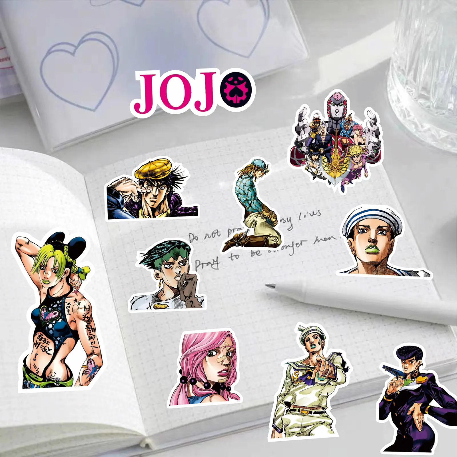 77/82/159PCS Kujo Jotaro Anime Stickers JoJo Bizarre Adventure Sticker Higashikata Josuke Bruno Buccellati Cartoon Decals
