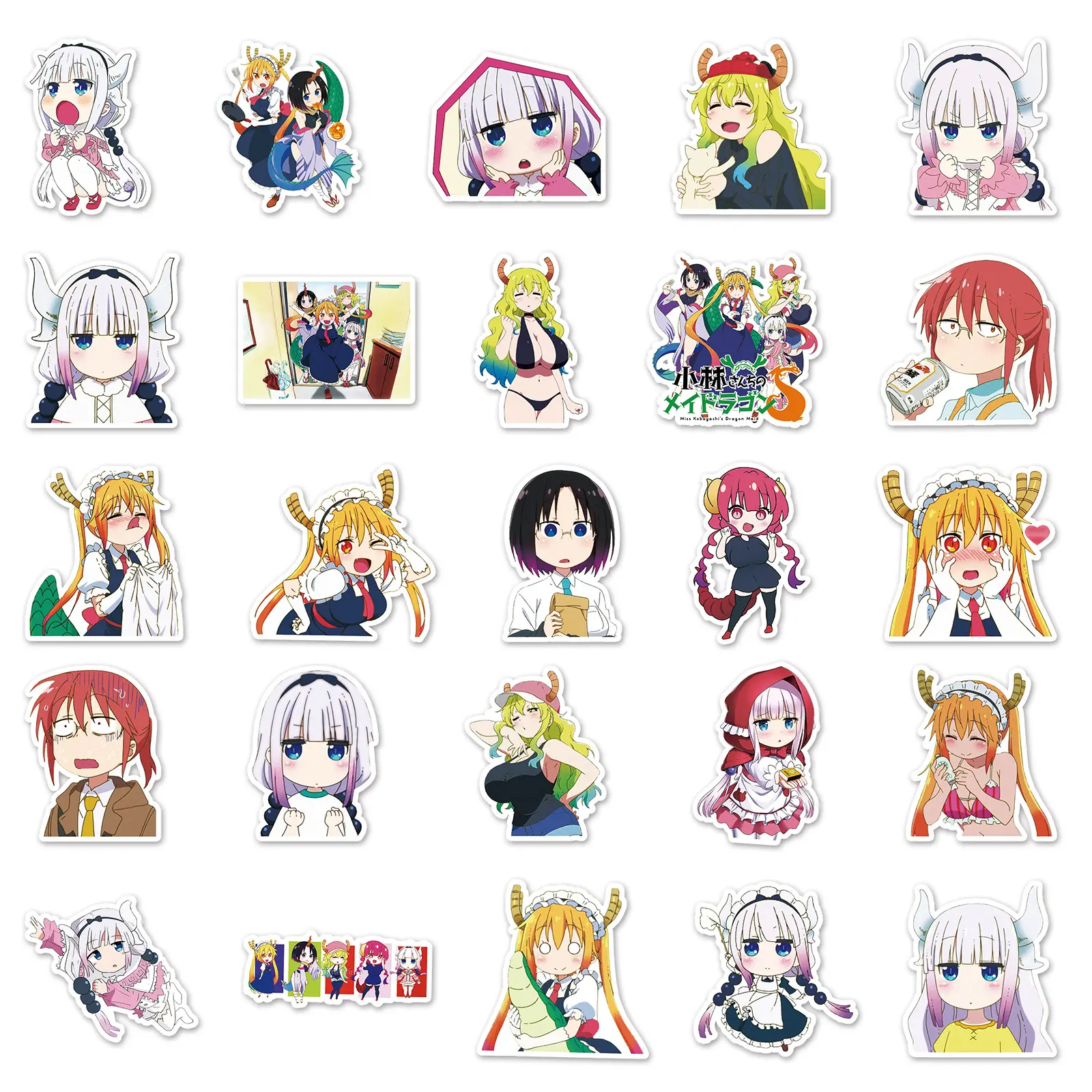 10/50PCS NEW Miss Kobayashi's Dragon Maid Sticker Phone Travel Luggage Laptop Guitar Classic Cartoon Sticker Decals for Kid Gift