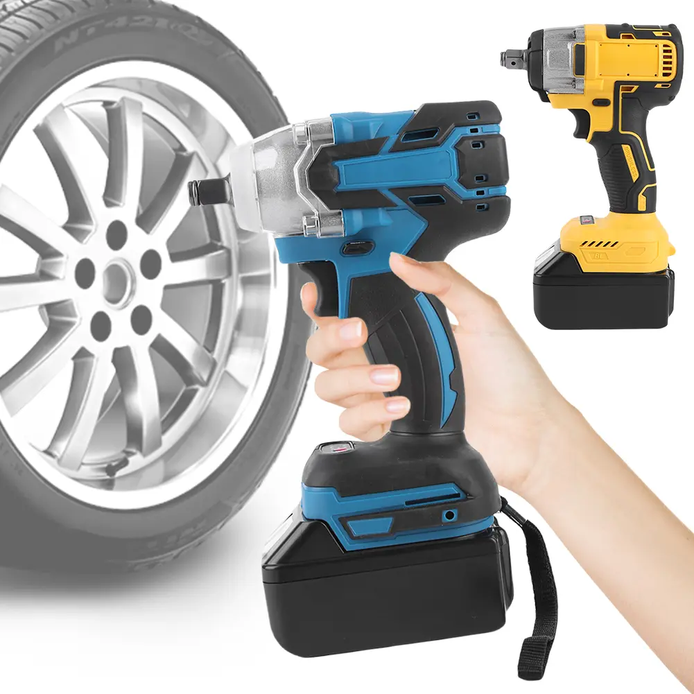 For 21V Makita Battery 520Nm Cordless Impact Wrench W/ Battery and Charge Brushless Electric Wrench Hand Drill Socket Power Tool
