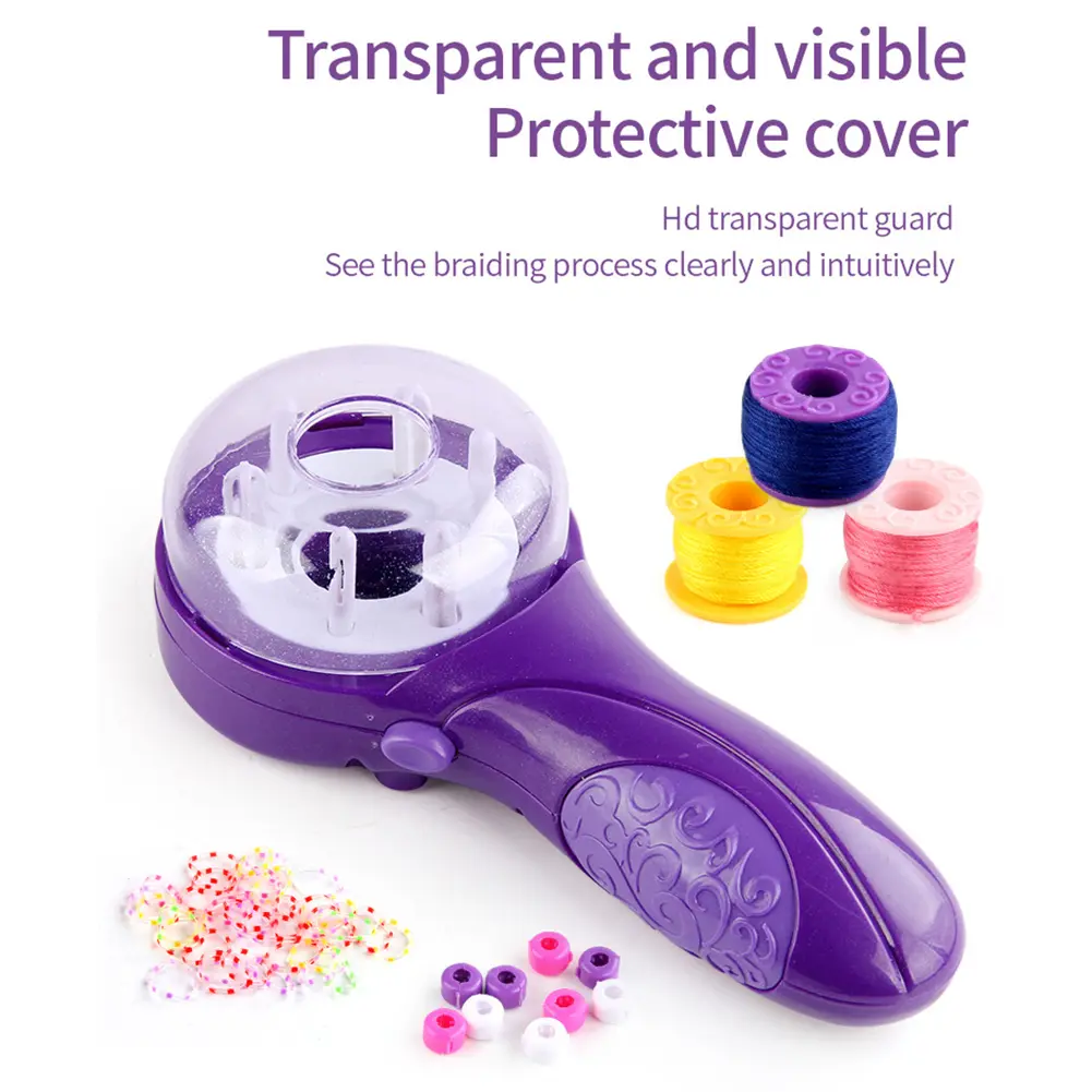 Hair Braider Machine Electric Hair Braider Styling DIY Tool with Hair Hook Rubber Band Twister Hairstyle Tools Kit Child Gifts