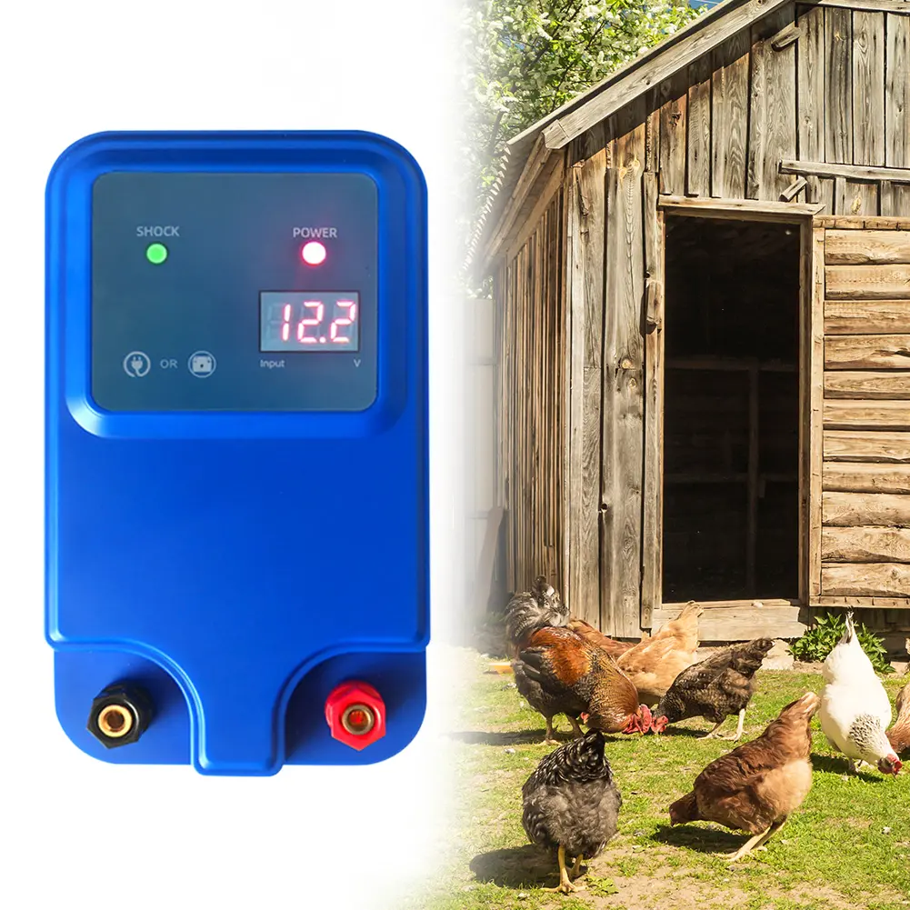 12V Electric Fence Charger Livestock Charger Controller Farm Fence Charger Device for Wildlife Prevention Farm Poultry Garden