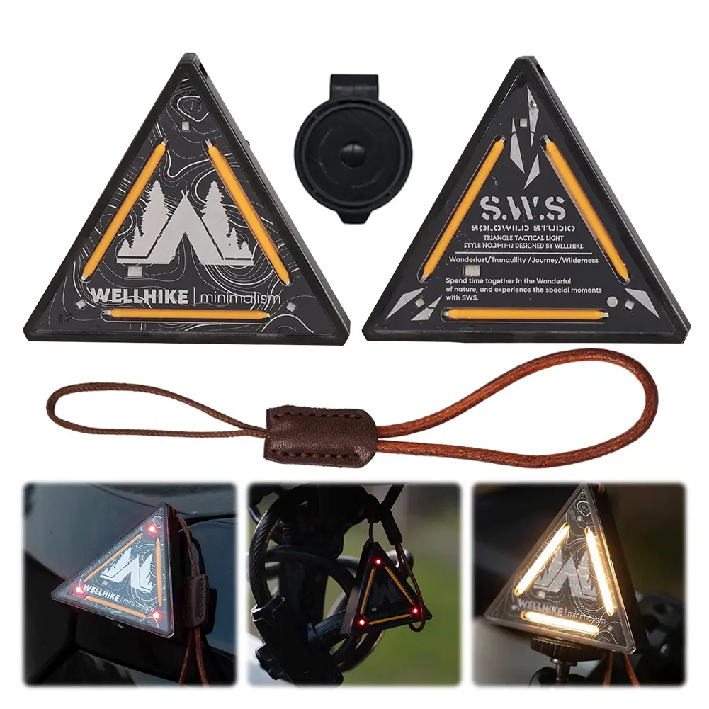 LED Outdoor Mini Direction Light with 4 Lighting Modes Camping Backpack Light Adjustable Brightness Waterproof for Night Cycling