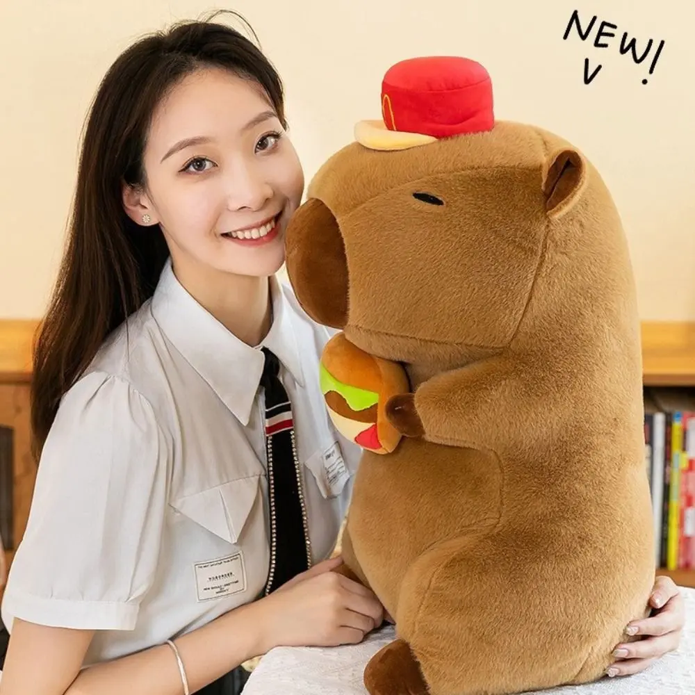 Capybara Hamburg Capybara Plush Toys Simulation Cloth Doll Capibara Anime Fluffty Toy 30cm/40cm Soft Capybara Plush Doll