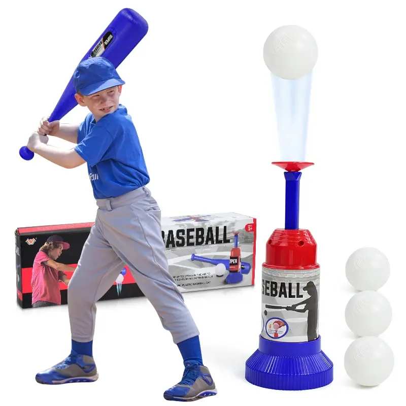Children Baseball Ball Toys Games Adjustable Automatic Pitching Baseball Machine Toy Sets Kids Outdoor Sports Birthday Boy Gift