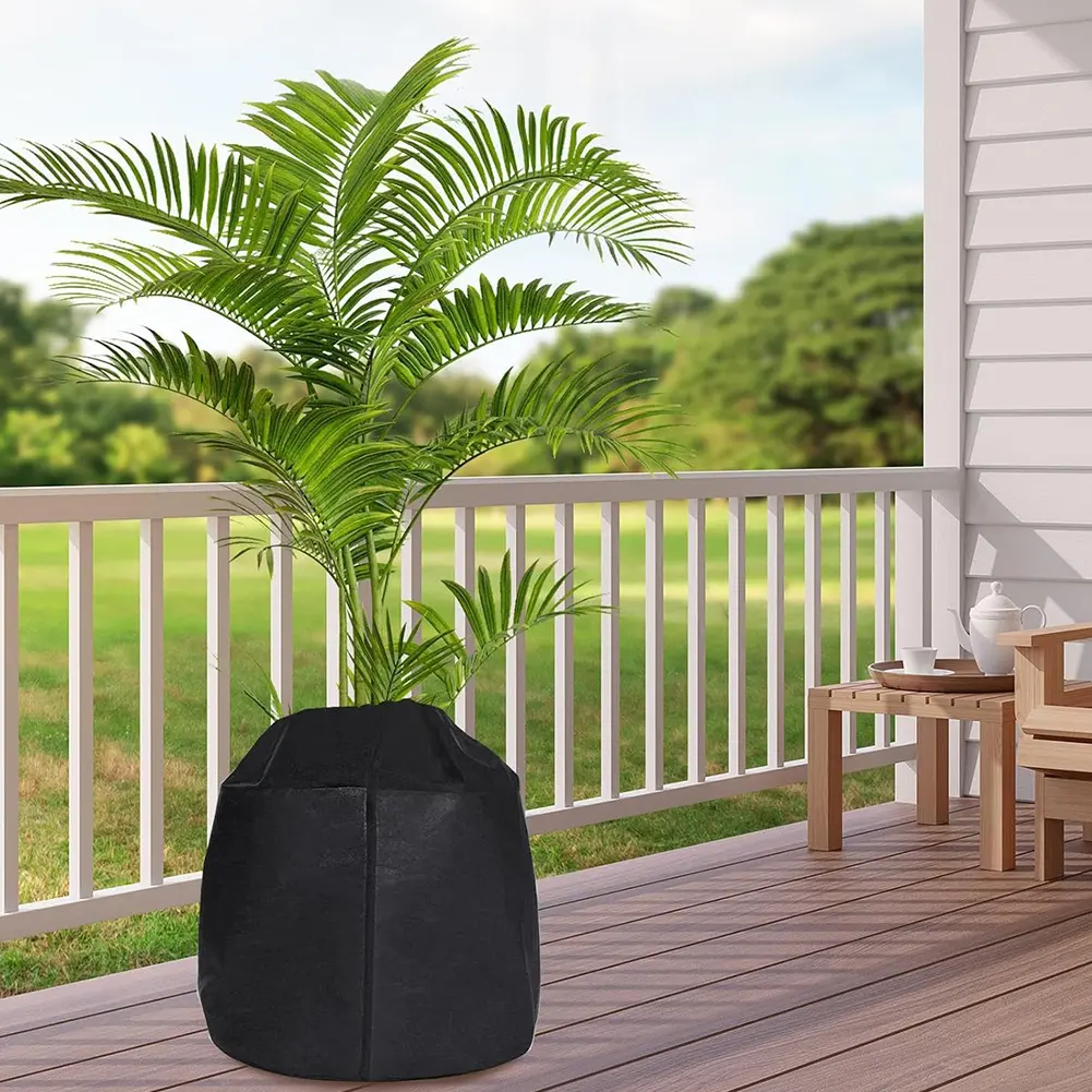 2 Pcs Frost Protection Bags Thermal Pot Protection 50 X 45 Cm Winter Pot Protector Anti-freeze Cover for Potted Plants Keep Warm