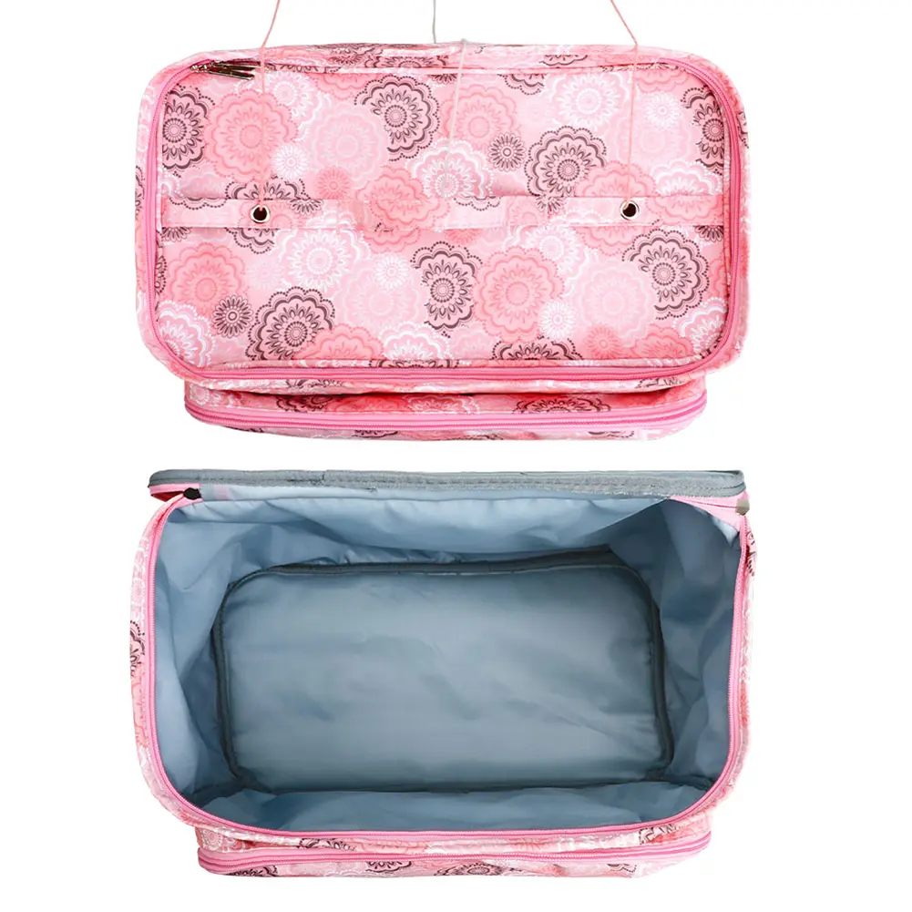 Knitting Crochet Supplies Bag Spree Yarn Bag 600D Oxford Cloth Printed Wool Carrying Case Lightweight for Knitting Lovers