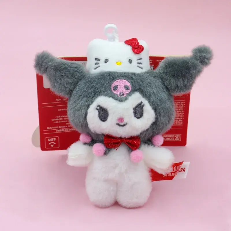 Anime Stuffed Japanese Style Sanrio Cartoon 50th Anniversary KT Kuromi Melody Plush Toy Pendant Cute Packaging Decoration Toy