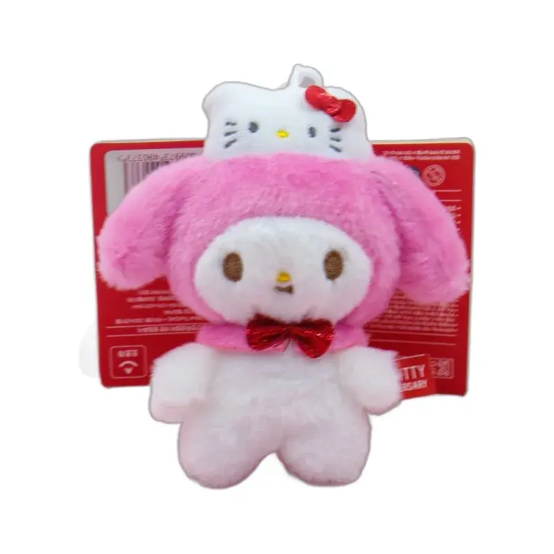 Anime Stuffed Japanese Style Sanrio Cartoon 50th Anniversary KT Kuromi Melody Plush Toy Pendant Cute Packaging Decoration Toy