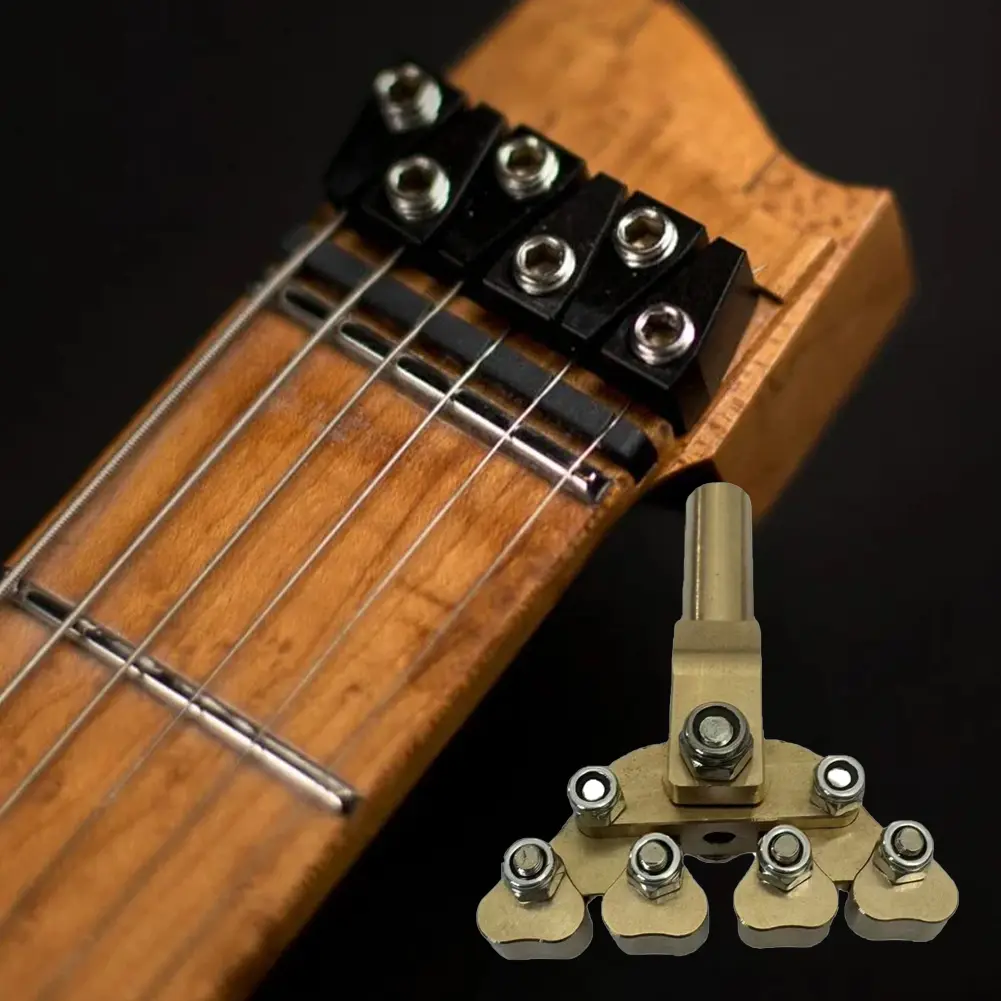 Guitar Fractal Fret Press Metal Guitar Fret Installation Tool Variable Radian Pressure Head Suit for Various Radius Fretboard
