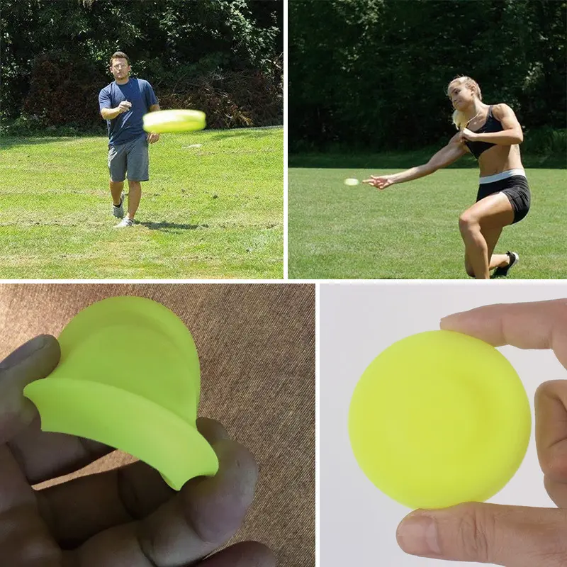 1 Pcs Mini Beach Fly Disk Kids Adult Silicone Outdoor Sports Decompression Disc Fun Entertainment Pocket Toys Xmas Gift