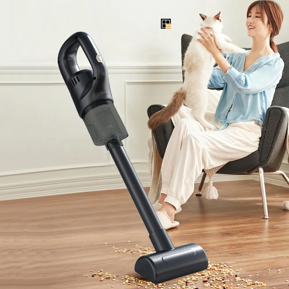 Portable Wireless Car Vacuum Strong Suction Wireless Car Vacuum Cleaner with Detachable Dust Box Household Supplies