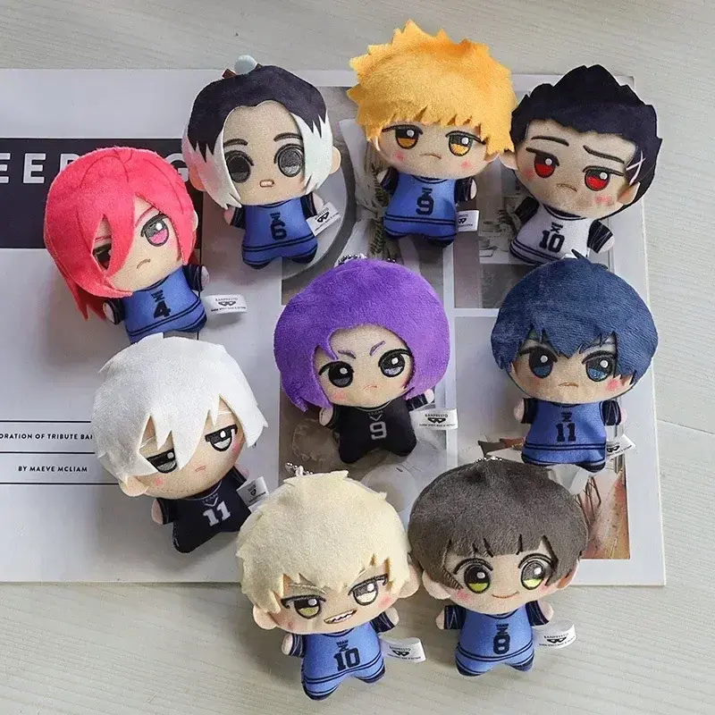 Blue Lock Anime Isagi Yoichi Nagi Seishiro Bachira Meguru Mikage Reo Plush Toy Bag Pendant Cartoon Keychain Stuffed Doll Gift
