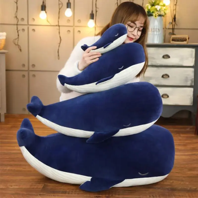 1pc 25CM Cartoon Super Soft Plush Toy Sea Animal Big Blue Whale Soft Toy Stuffed Animal Fish Lovely Children's Birthday Gift