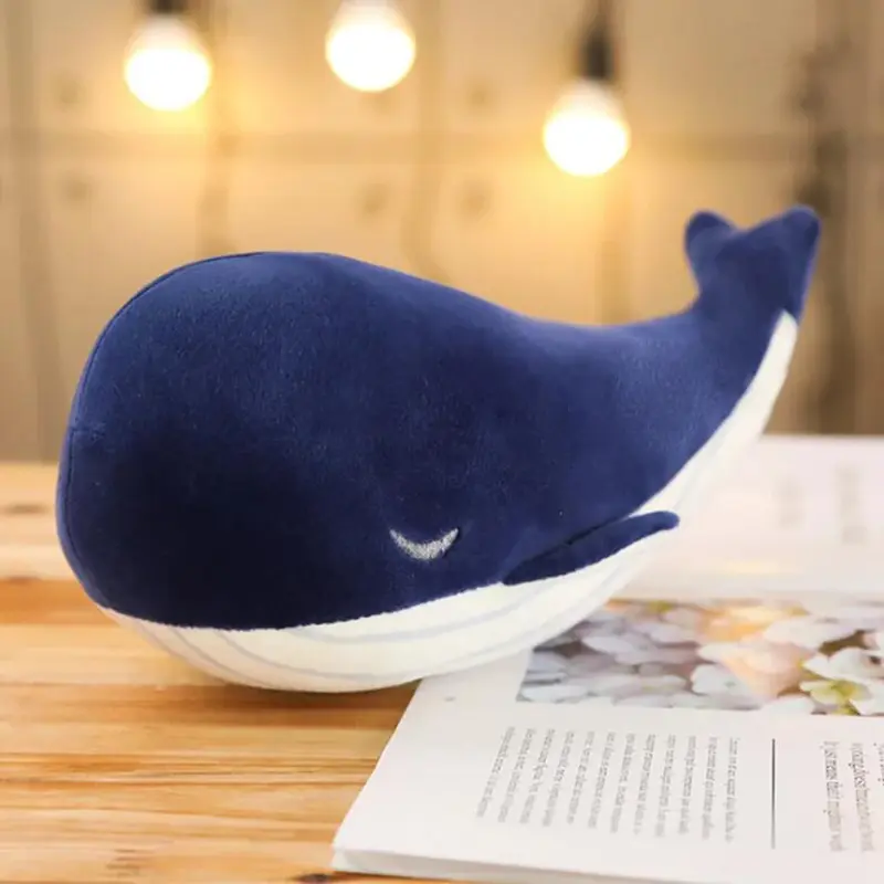 1pc 25CM Cartoon Super Soft Plush Toy Sea Animal Big Blue Whale Soft Toy Stuffed Animal Fish Lovely Children's Birthday Gift