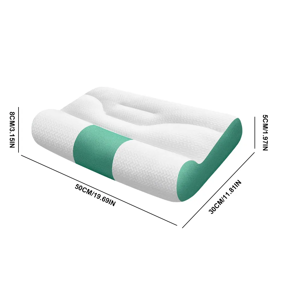 Ergonomic Cervical Pillow Enhancing Sleep Memory Neck Pillow Breathable Memory Foam Neck Massage Bed Pillow for Neck Pain Relief