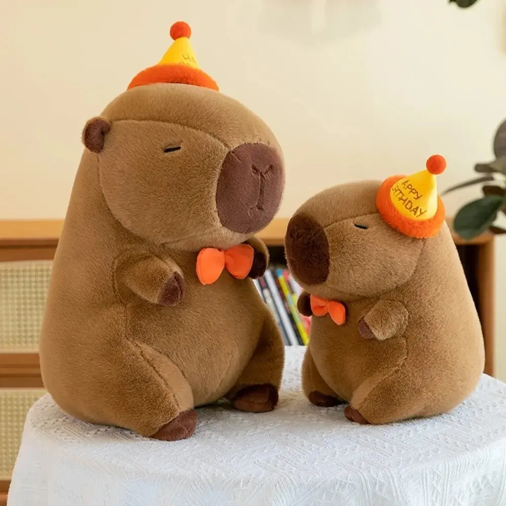 Capybara Plush Doll Cute Capibara Anime Fluffty Toy Kawaii Plushie Happy Birthday Doll Gift for Girl Friend Soft Stuffed Animals