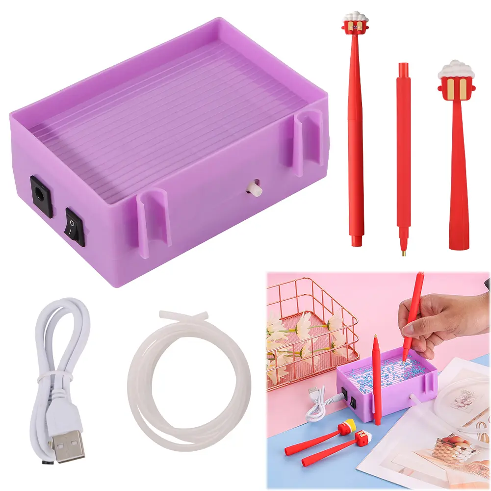 Beginner Auto Suction Diamond Vacuum Device USB Powered Diamond Painting Suction Device Portable Vacuum Diamond Painting Pen Kit