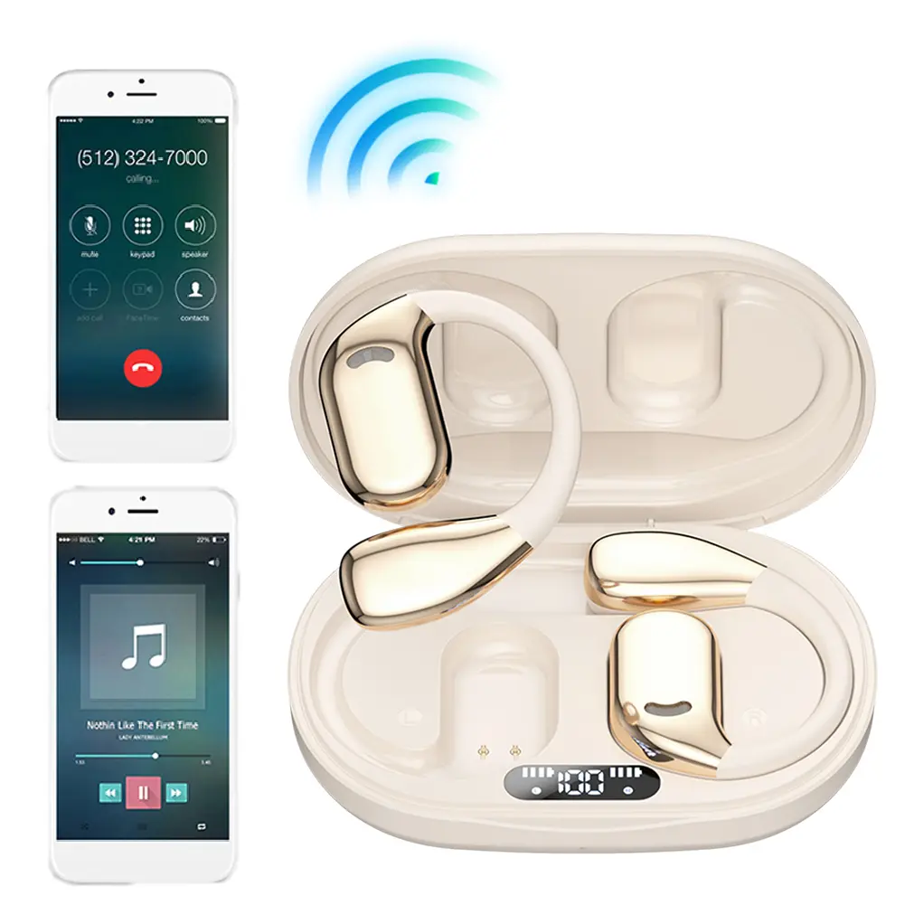 Language Translation Earbuds Bluetooth-Compatible 5.4 Translator Earbuds Long Battery Life Translation Earphones Touch Control