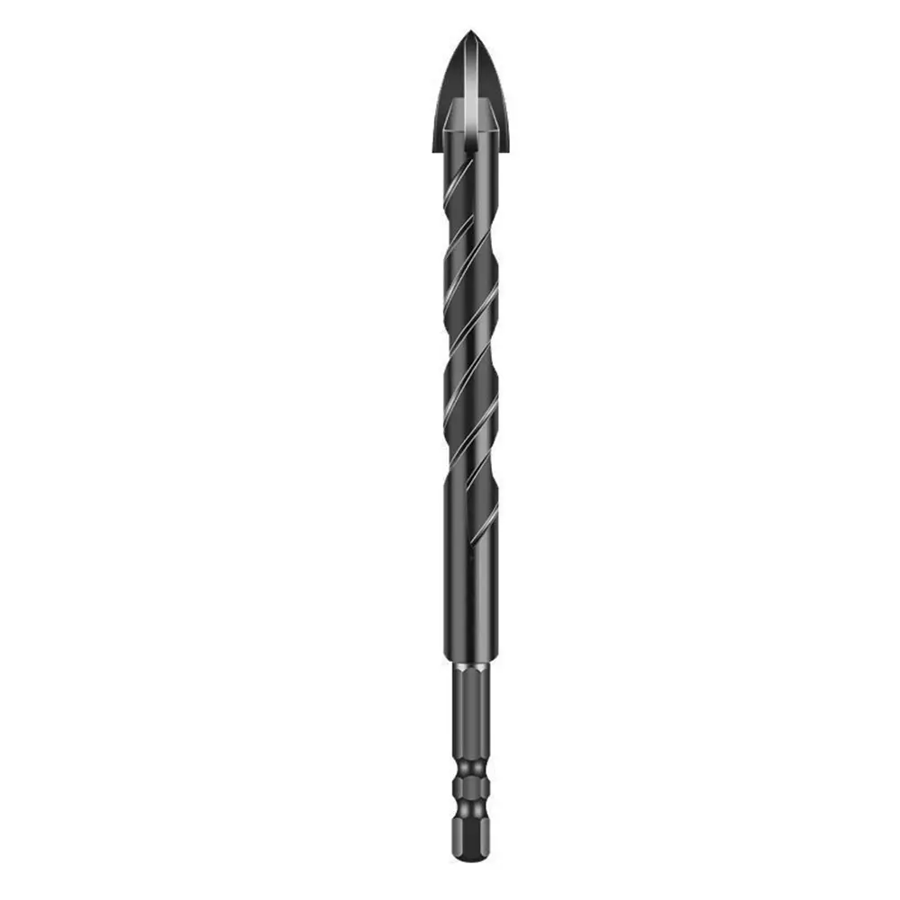 6Pcs Ceramic Tile Drill Bits 4mm-12mm Cross Tile Drill Bit Set Alloy Triangle Bit Tool for Cement Brick Tile Wood Plastic Glass