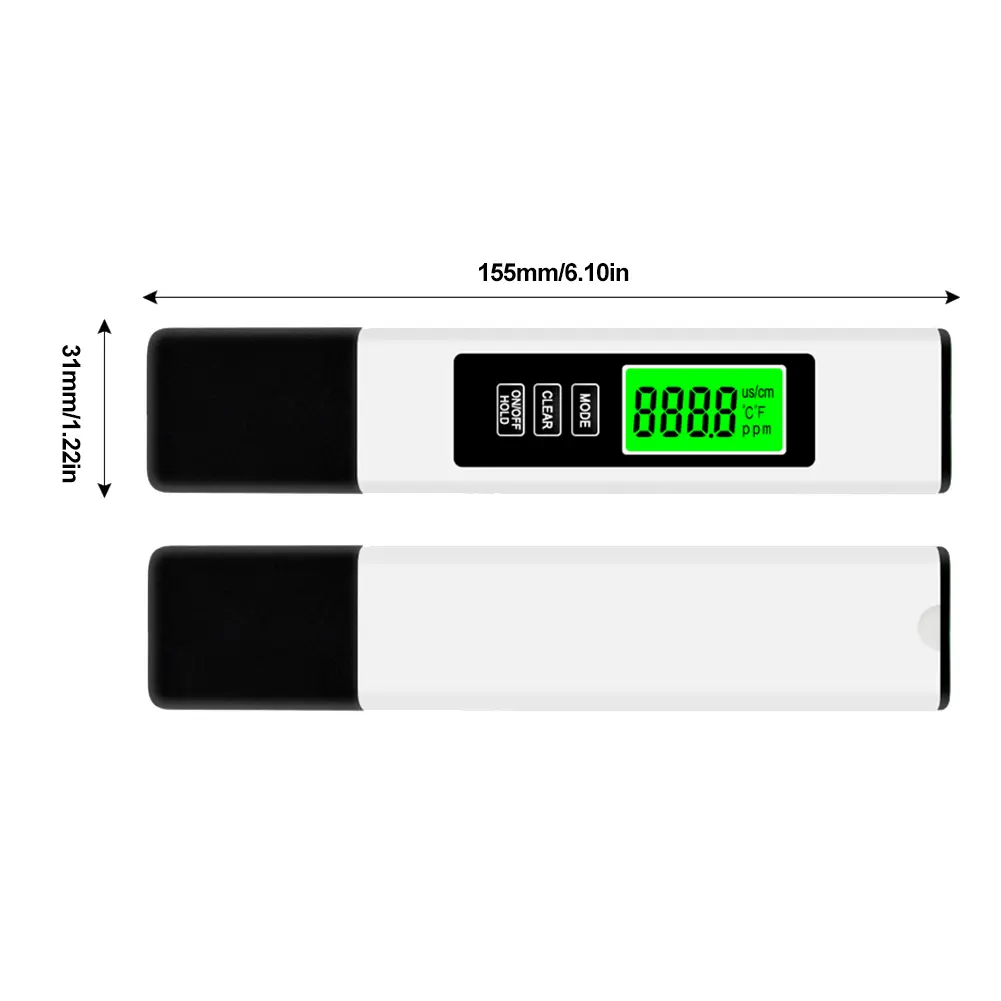 4 in 1 Digital Water Tester 0-9990 PPM TDS Meter EC Meter & Temperature Meter Accurate for Pools Drinking Water Aquarium