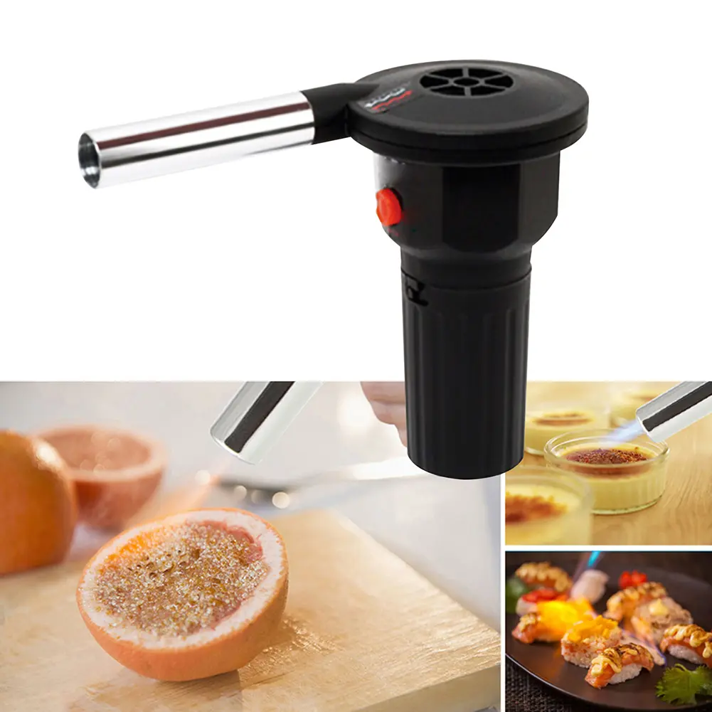 Outdoor Fan Air Blower Handheld Electric Blower Fan Grill Accessories Aluminum Alloy Kitchen Tool for Picnic Camping Cooking