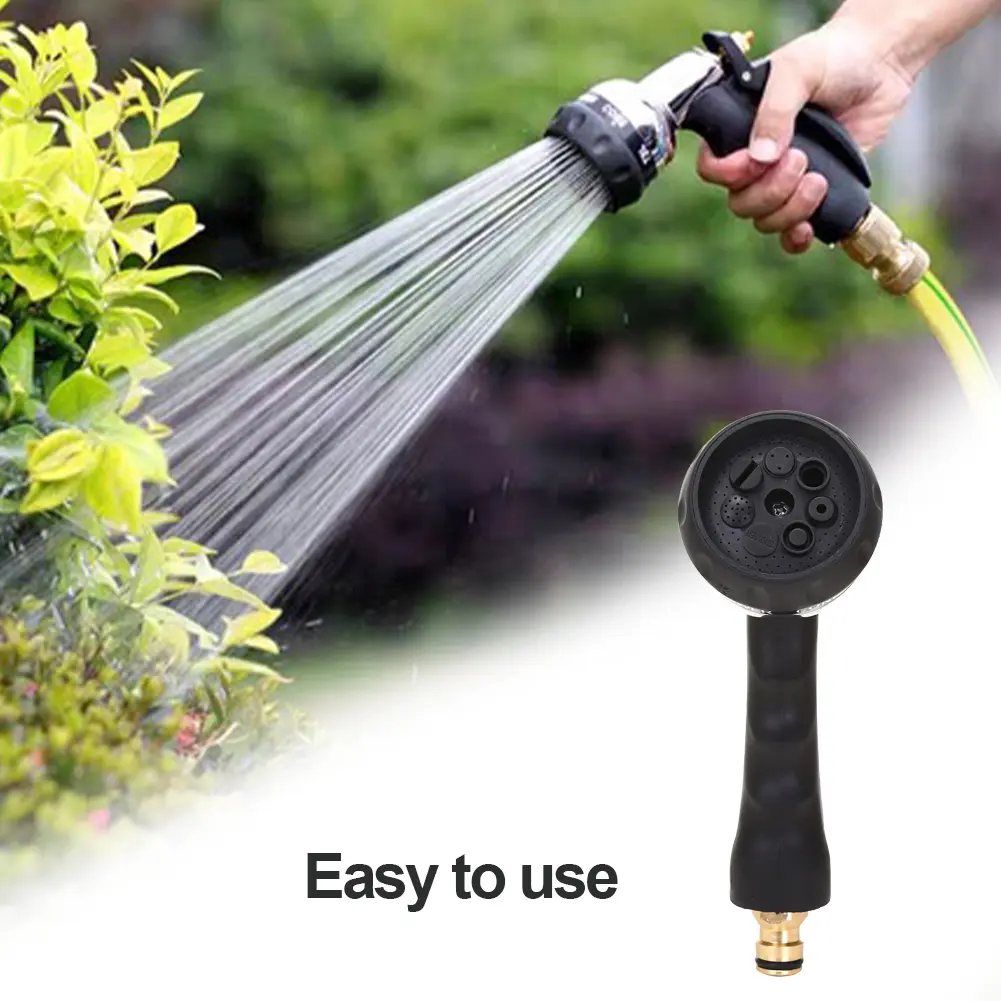 Sprinkler Gun High Pressure Metal Irrigation Water Gun Rust Prevention with Rubber Handle for Car Garden Lawn Wash for Cleaning