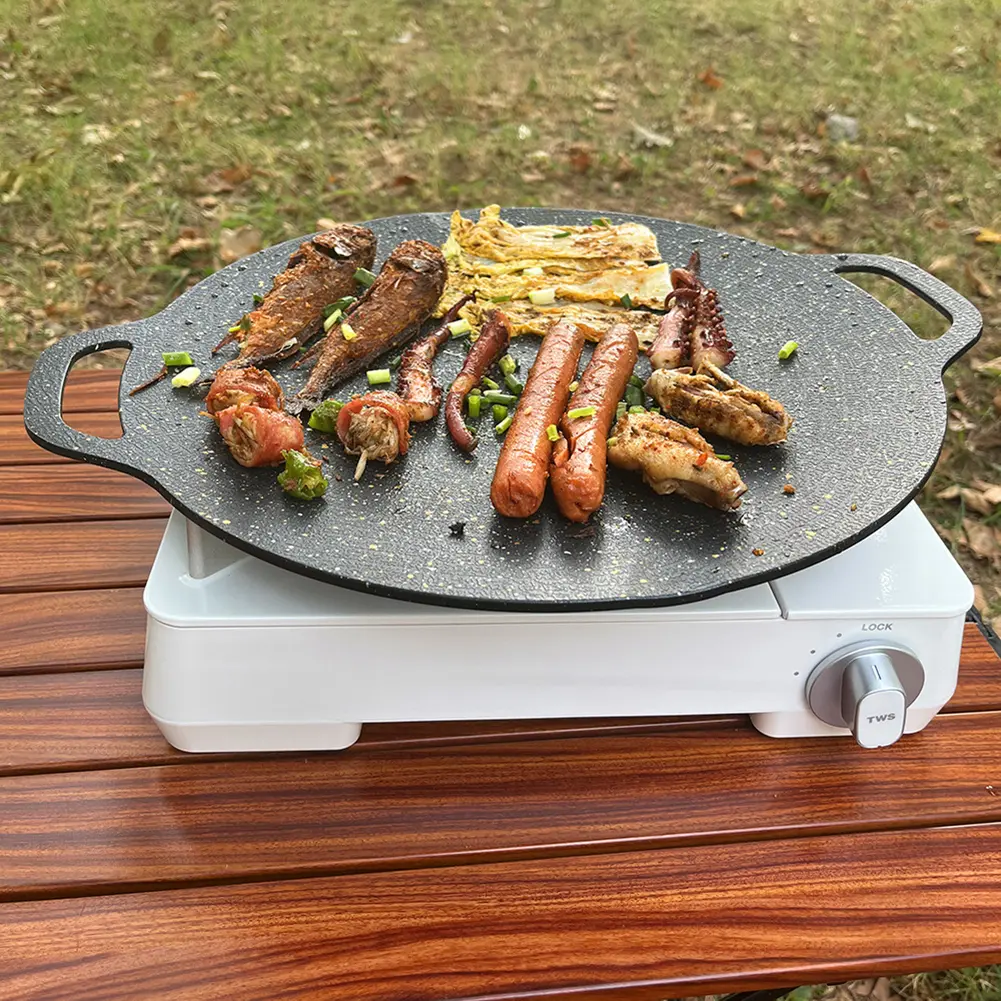 Baking Dishes Pans Non-stick Pancake Pan Multi-purpose Round for Outdoor Camping Kitchen Bakeware Household Tools