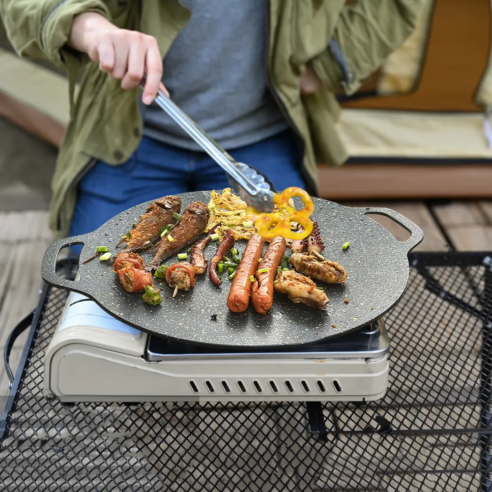 Baking Dishes Pans Non-stick Pancake Pan Multi-purpose Round for Outdoor Camping Kitchen Bakeware Household Tools