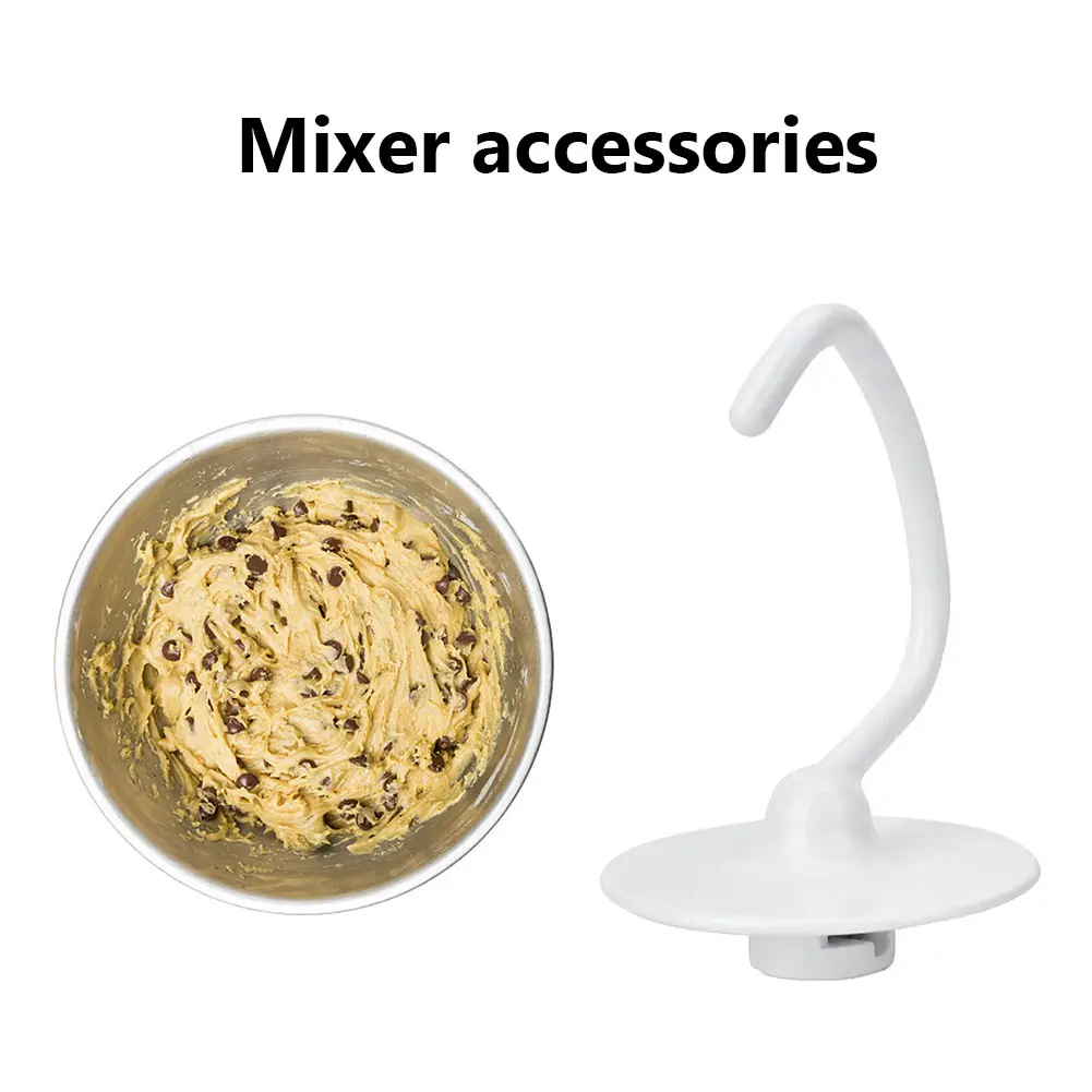 C Type Dough Hook Kitchen Stands Mixer Replacement Parts for K45DH Attachment Beater Spare Part for Home Kitchen