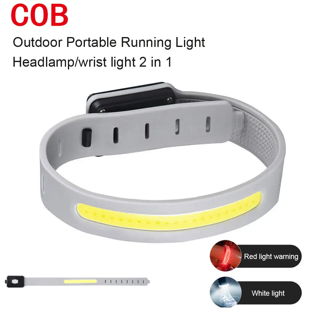 4 PCS COB Running Light Ultralight COB Night Running Wrist Lamp Waterproof Warning Light Bicycle Light for Running Walking