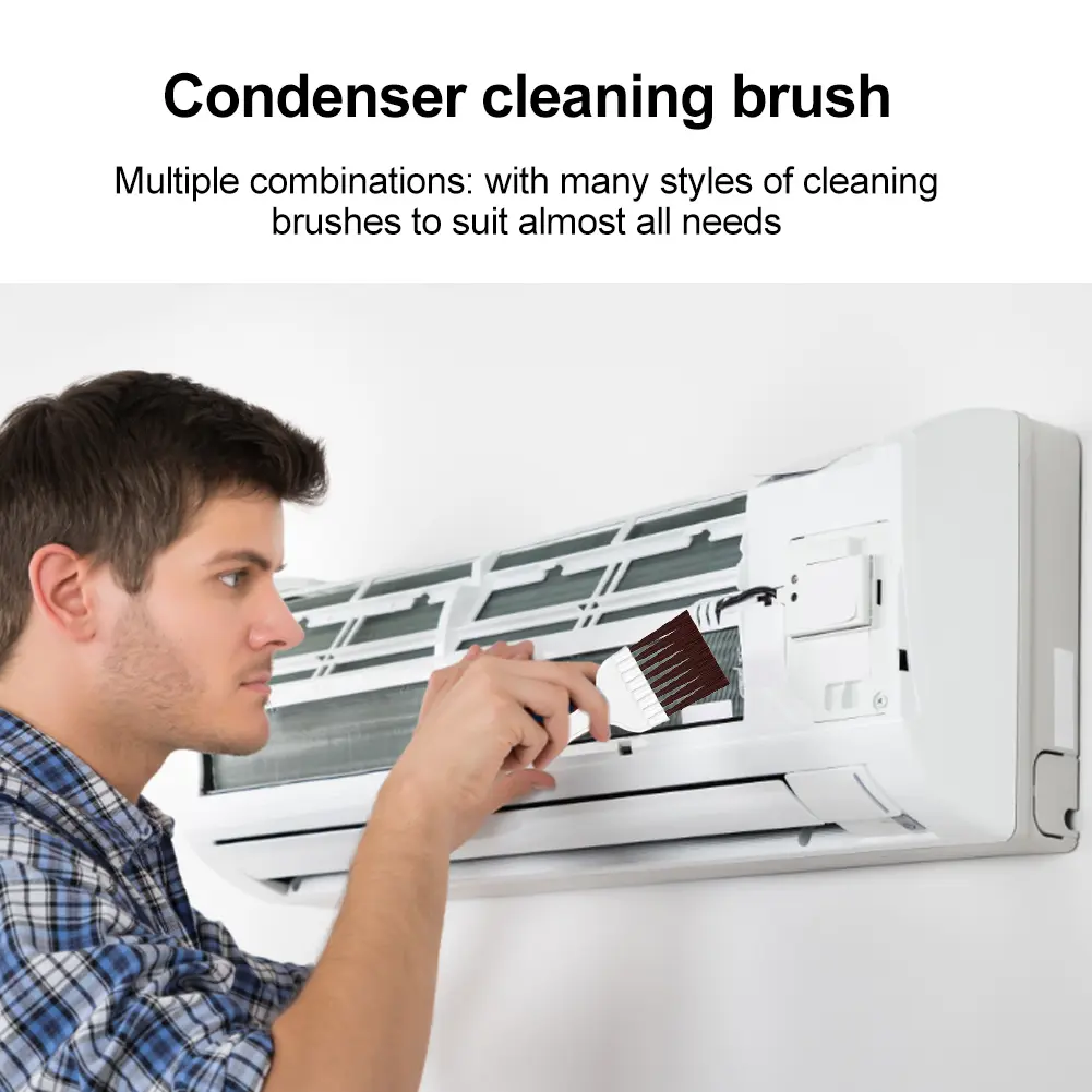 5pcs Air Conditioner Condenser Comb Stainless Steel Air Refrigerator Fin Cleaner Portable Straightening Cleaning Tool Universal