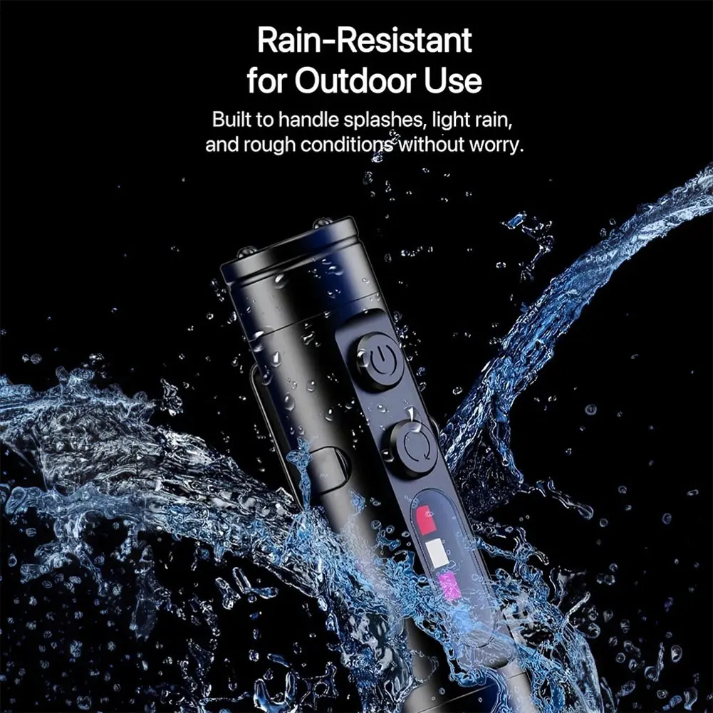LED Micro Tool Flashlight with Hat Clip Portable Torch 3 Brightness Super Bright Mini Flashlight for Outdoor Hiking Emergency