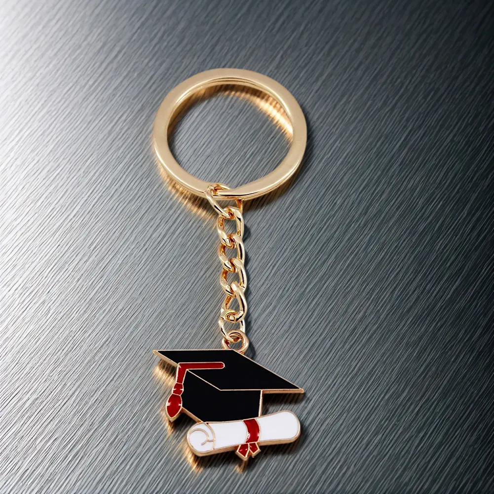 2025 Graduation Gown Cap Keychain Graduation Party Favors Charms Student Bag Hanging Pendant Key Holder Graduation Ceremony Gift