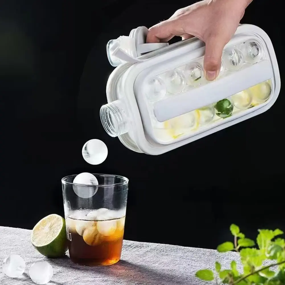 2-in-1 Ice Ball Maker Kettle Creative Ice Cubes Mold Portable Silicone Ice Cubes Tray Ice Making Tools for Kitchen Camping Bar