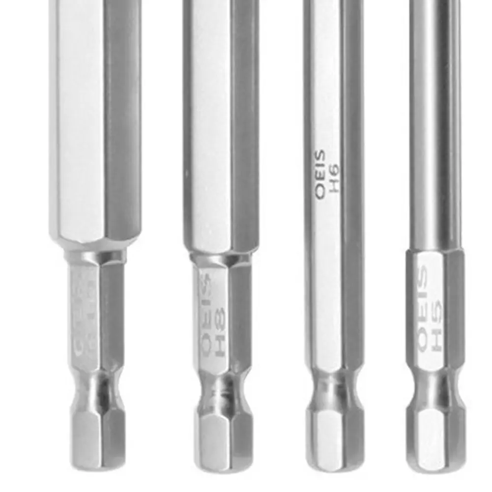 9pcs Magnetic Hex Head Allen Wrench Drill Bit Set Ball End Hex Screwdriver Bits Set 1/4 Inch Hex-Shank Ball Head Driver Bit