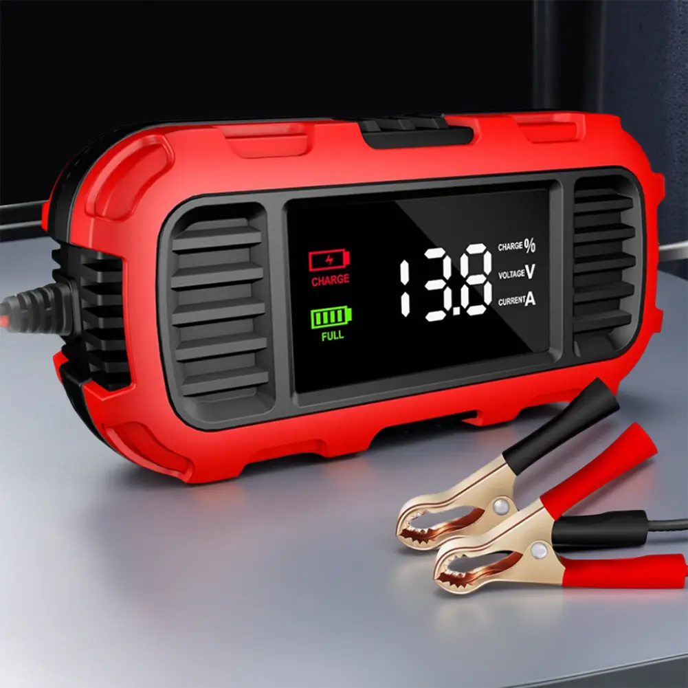 12V 2A Motorcycle Battery Charger Battery Trickle Charger Maintainer Fully Automatic Battery Charger for Motorcycle Batteries