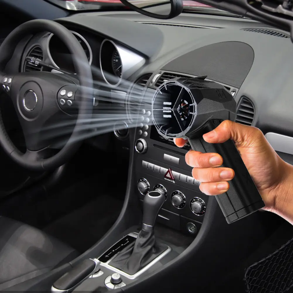 Handheld Turbo Jet Fan Brushless Motor Air Duster Instantaneous Thrust 1.5kg/s Mini Turbo Fan 750W for Home Outdoor Car Cleaning