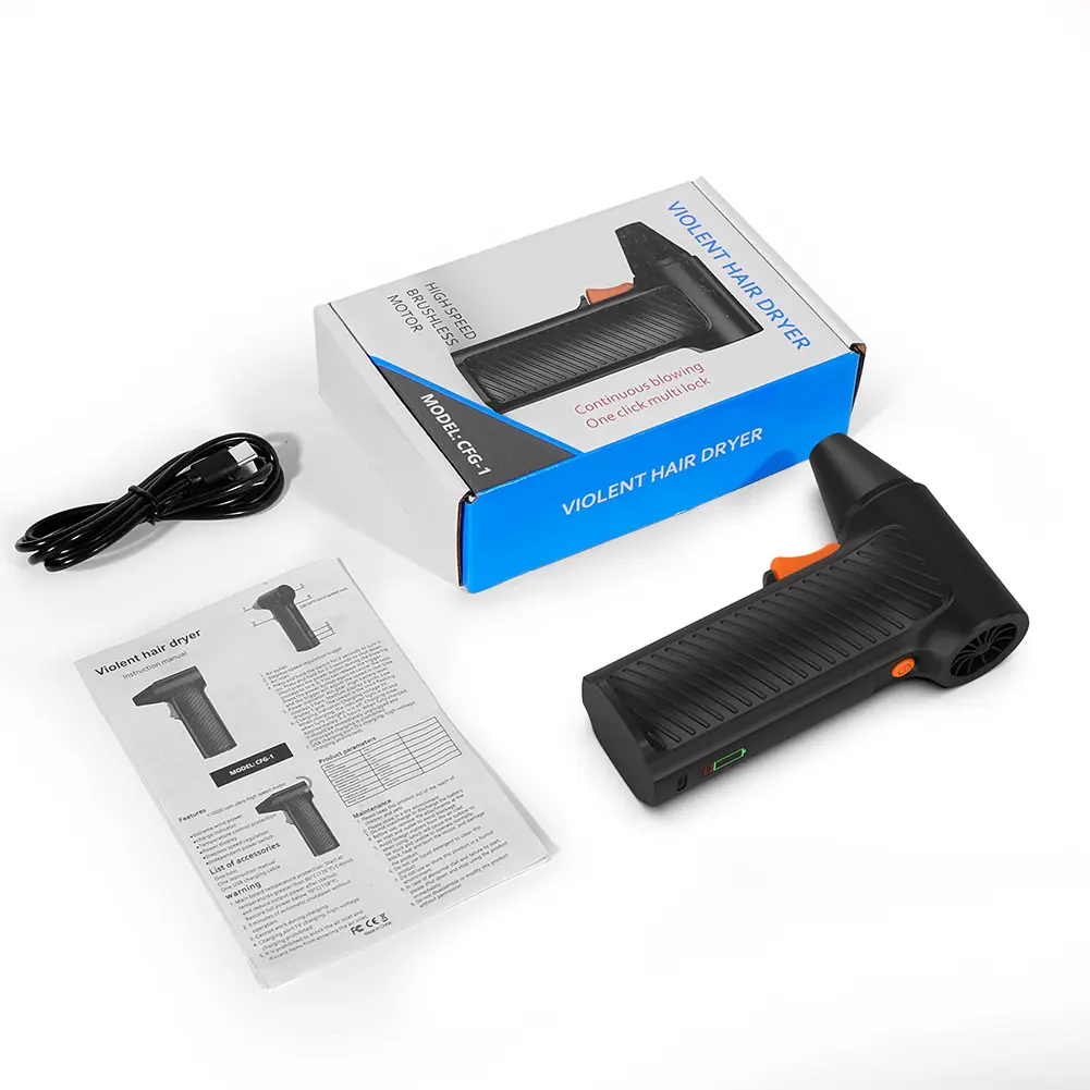 110000RPM Mini Turbo Jet Fan 29mm Brushless Motor Portable Dust Blower Dusting Hair Dryer for Computer Keyboard Outdoor Car Home