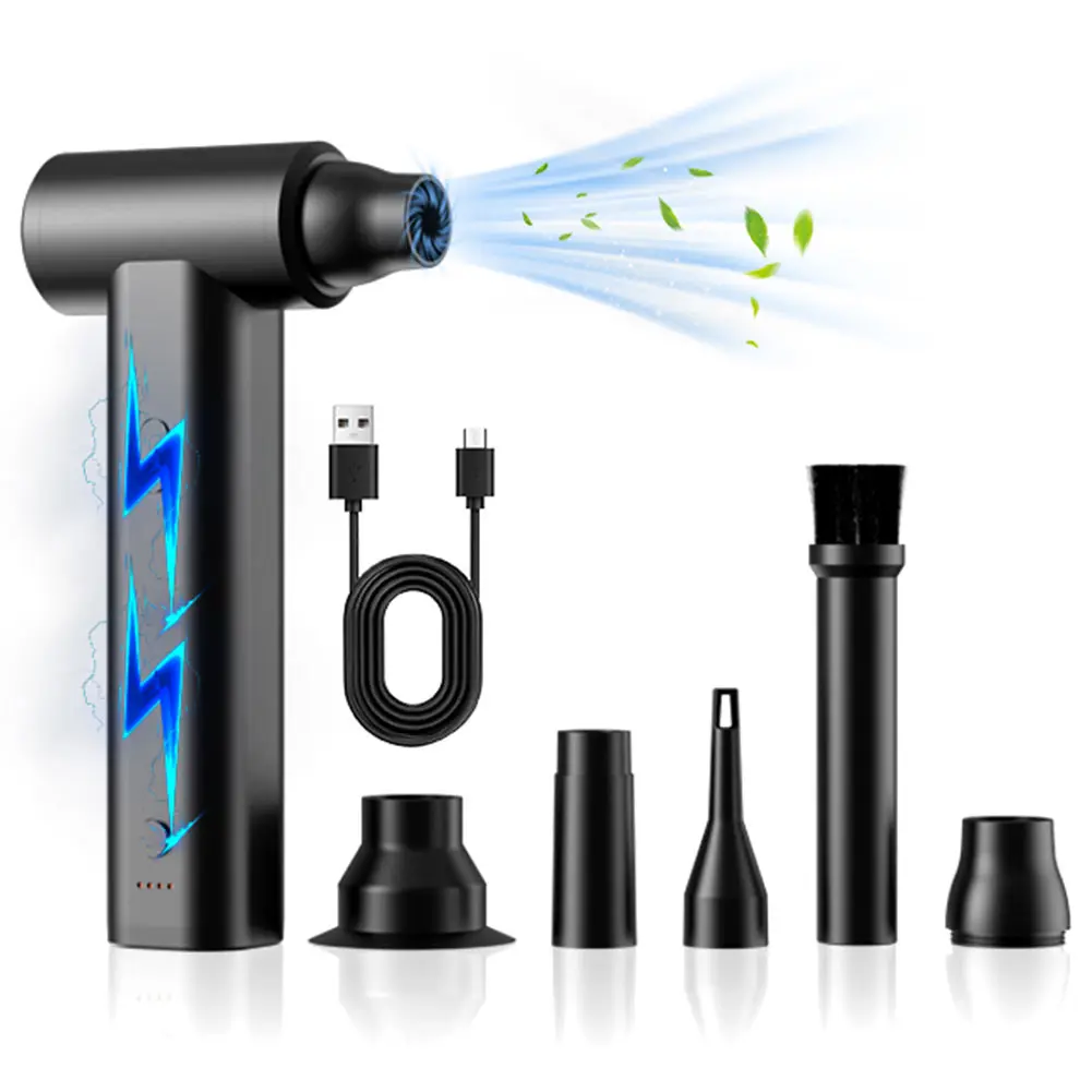 2 in 1 Air Blower & Vacuum Cleaner 120000PRM Jet Dry Blower USB Rechargeable Cordless Air Blower for Keyboard Computer Cleaning