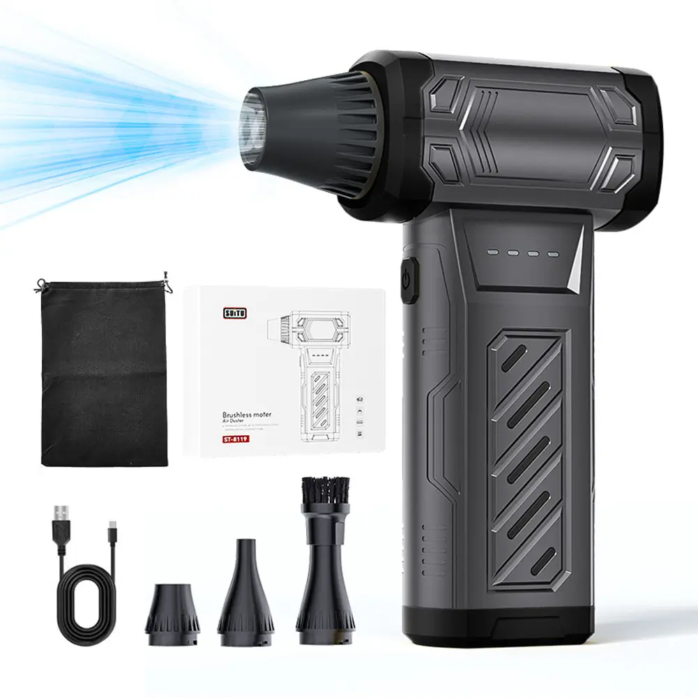 Mini Turbo Jet Fan 130000RPM Handheld Violent Fan Electric Air Duster Rechargeable Turbo Violent Blower Built in 8000mAh Battery