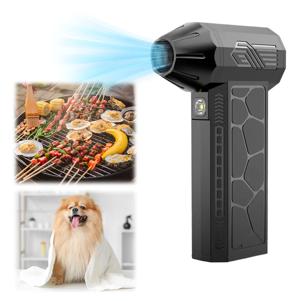 Mini Turbo Jet Fan 130000 RPM Turbo Violent Fan Brushless Motor Powerful Blower Strong Winds 50m/s Handheld Duct Fan