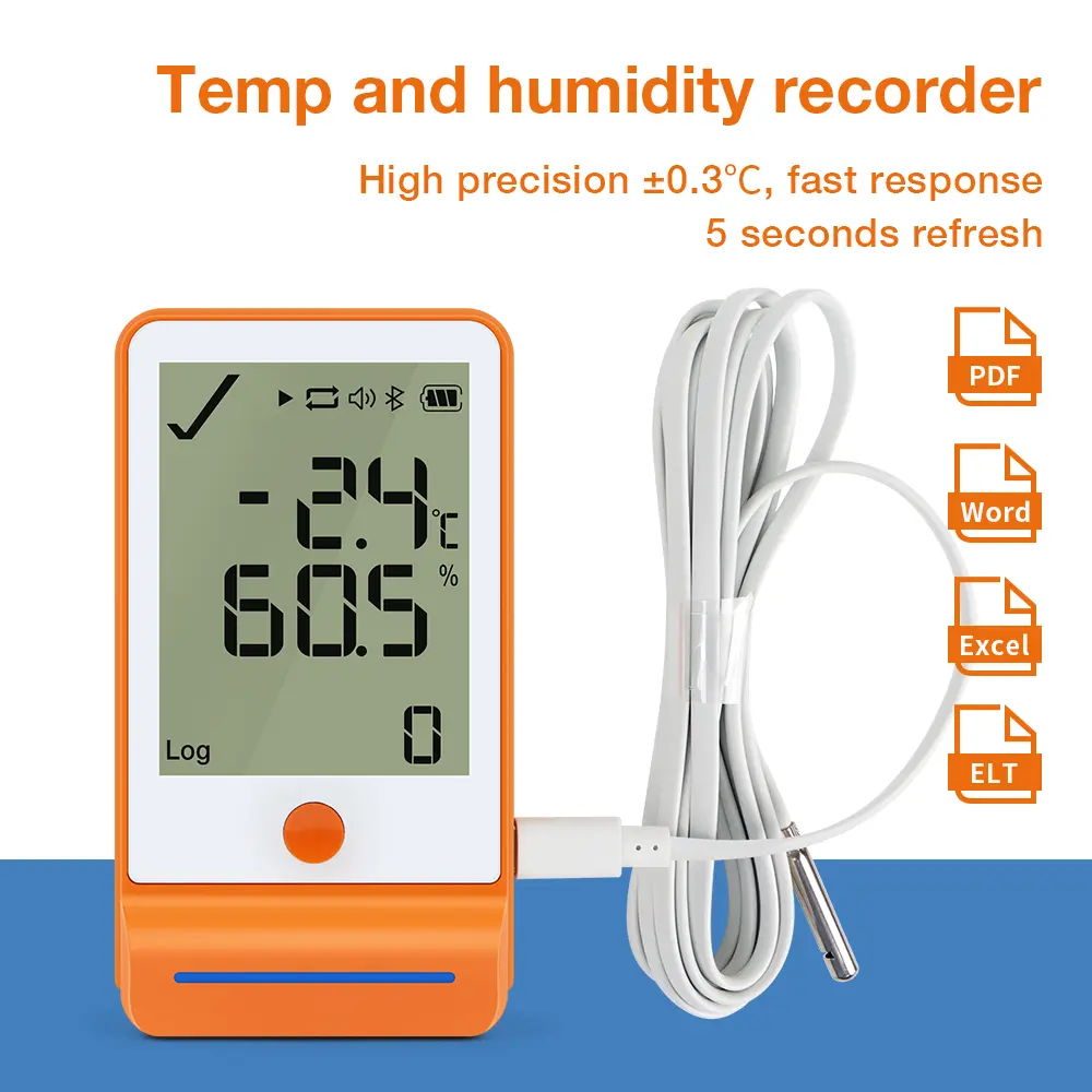 Bluetooth Temperature Data Logger 100000 Point Digital Humidity Sensor High Precision Temperature Humidity Recorder GSP-6 Pro