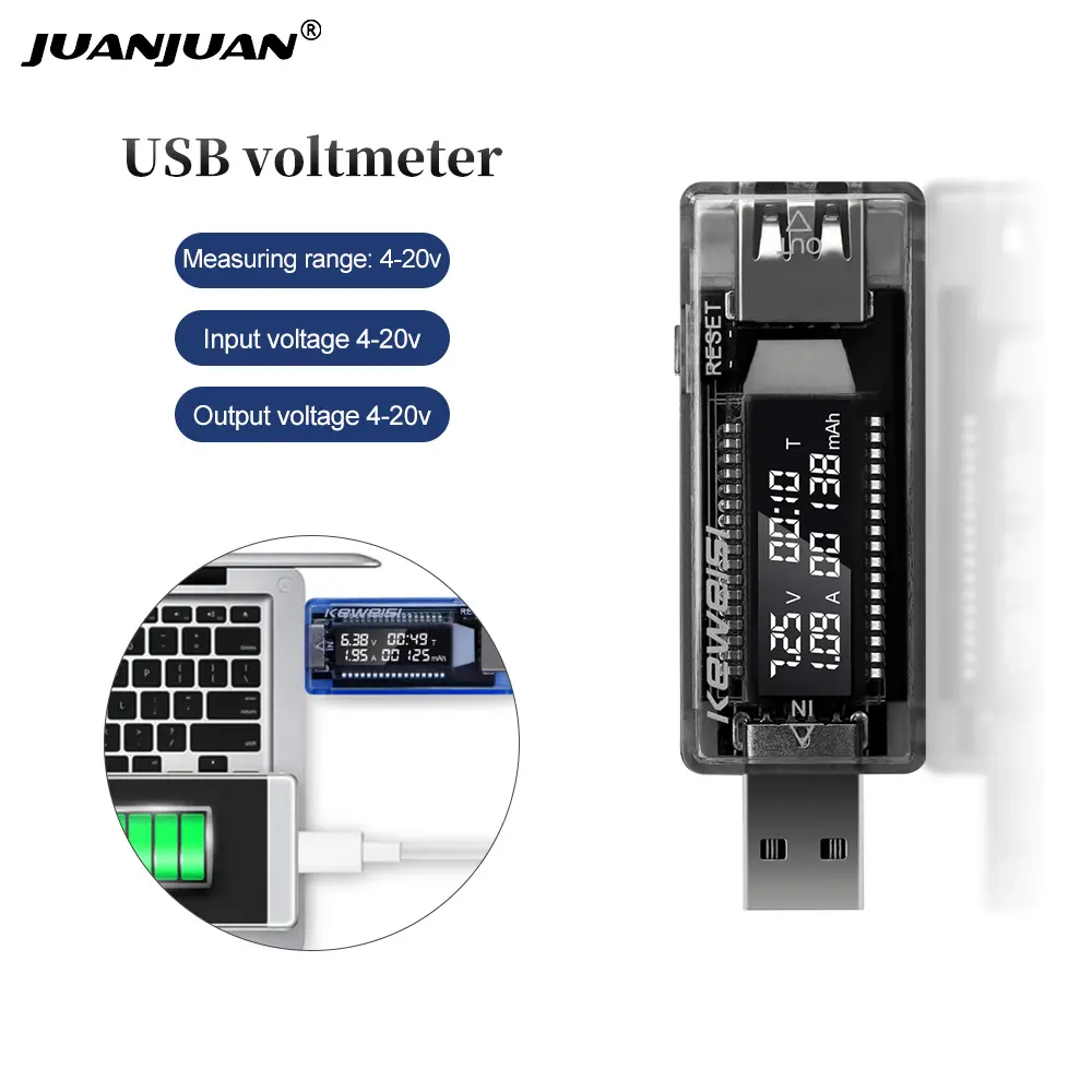 Voltage Meters Current Voltage Capacity Battery Tester USB Volt Current Voltage Doctor Charger Capacity Tester Meter Power Bank