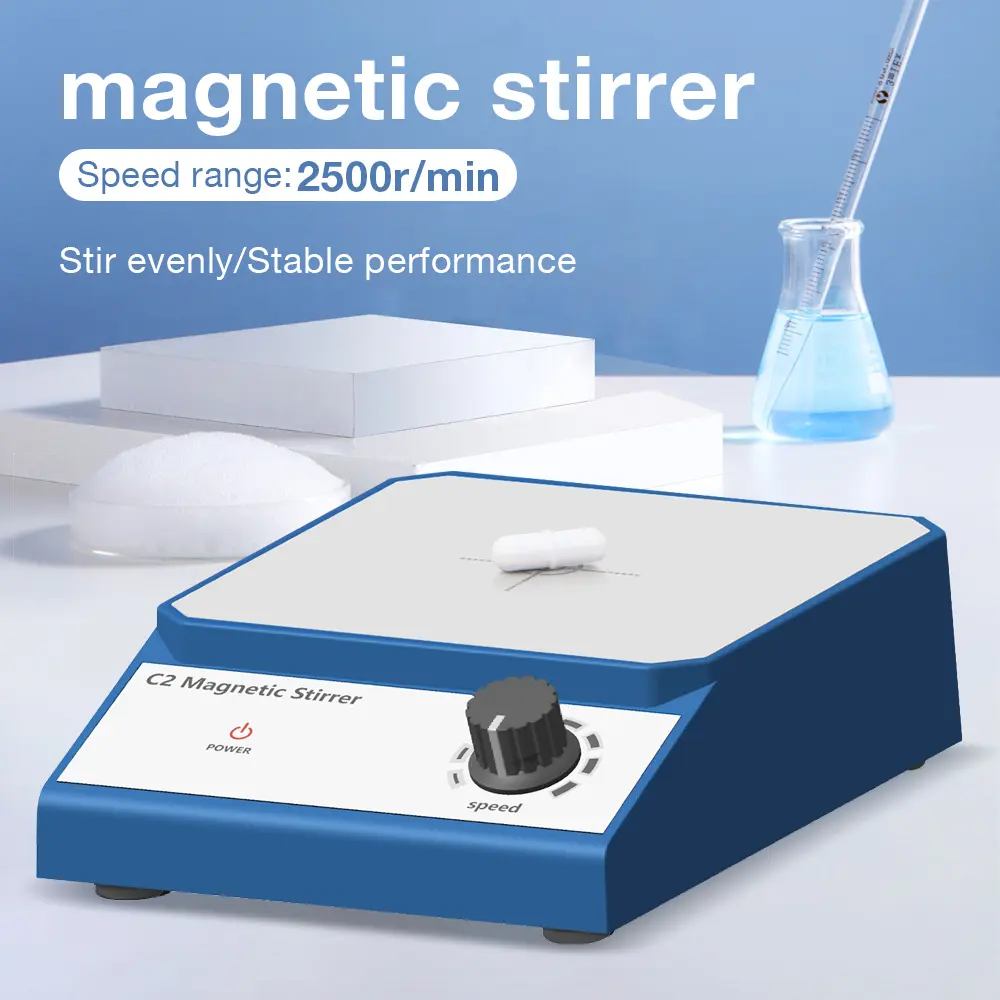 2L Magnetic Stirrer Electronic Speed Control 2500 rpm Magnetic Mixer with Stir Bar US EU Plug Fast Motor Mixer for Laboratory