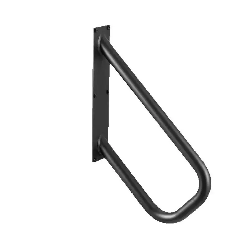 SucceBuy Handrails for Outdoor 18.9" Length Wall Mount Safety Railings for 1-2 Steps Stair Handrail with Matte Black Finished