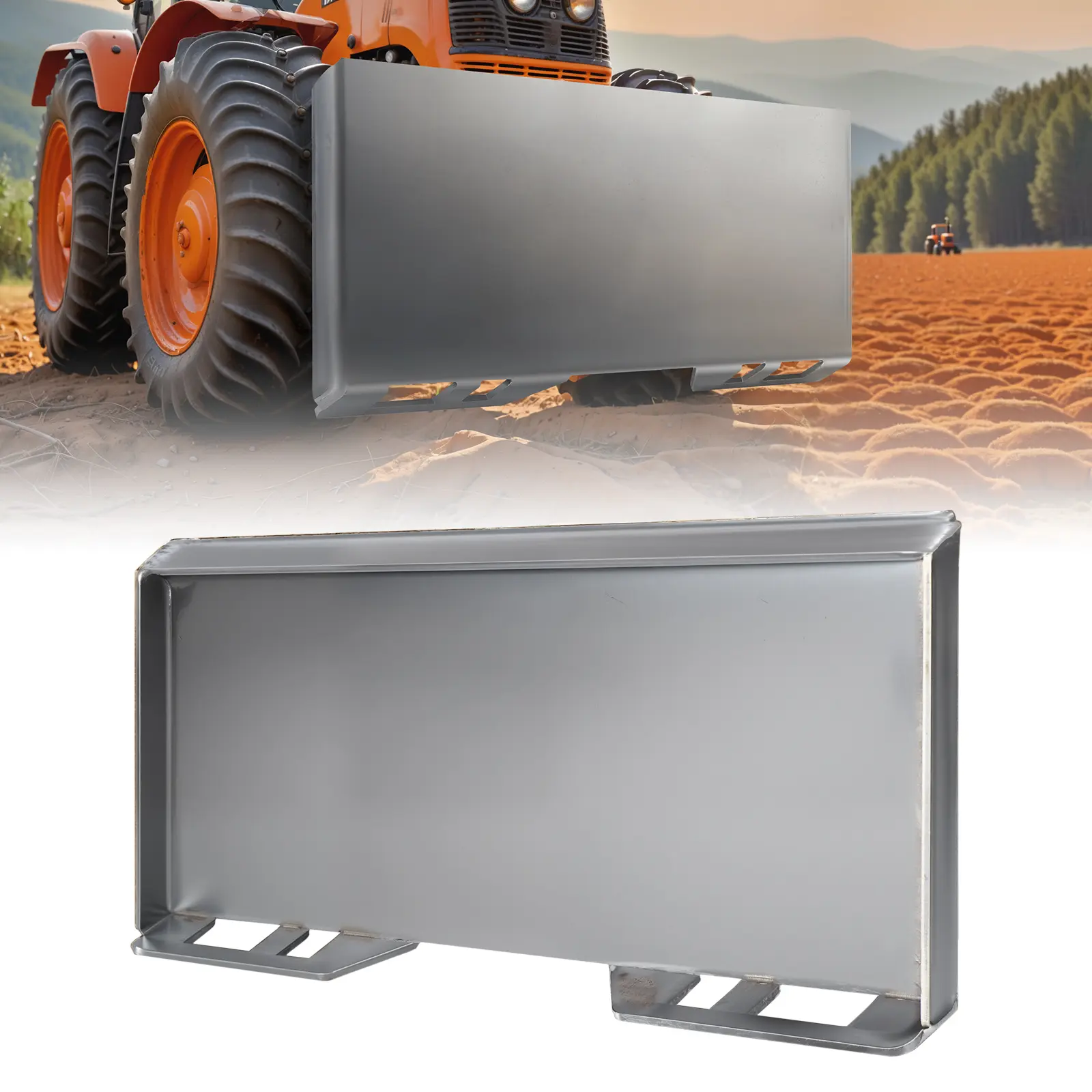 SucceBuy 3/8"Skid Steer Attachment Plate Universal Quick Attach Plate Skid Steer Mount Plate Quick Attachment Loader Plate Steel