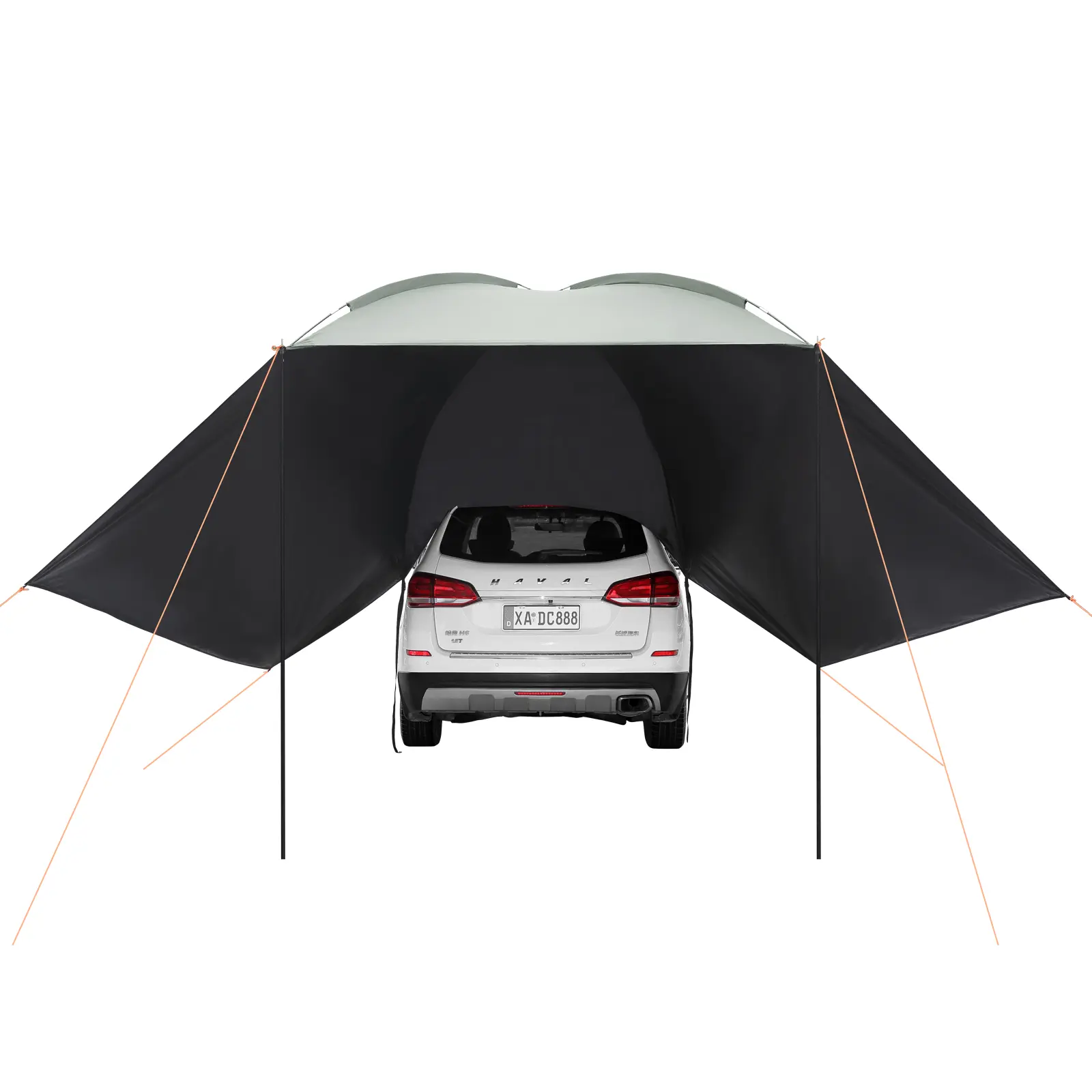 SucceBuy Vehicle Awning Large 10'x7' Shade Coverage Car Side Awning PU2000mm UV50+ Car Awning Extended Canopies and Storage Bag