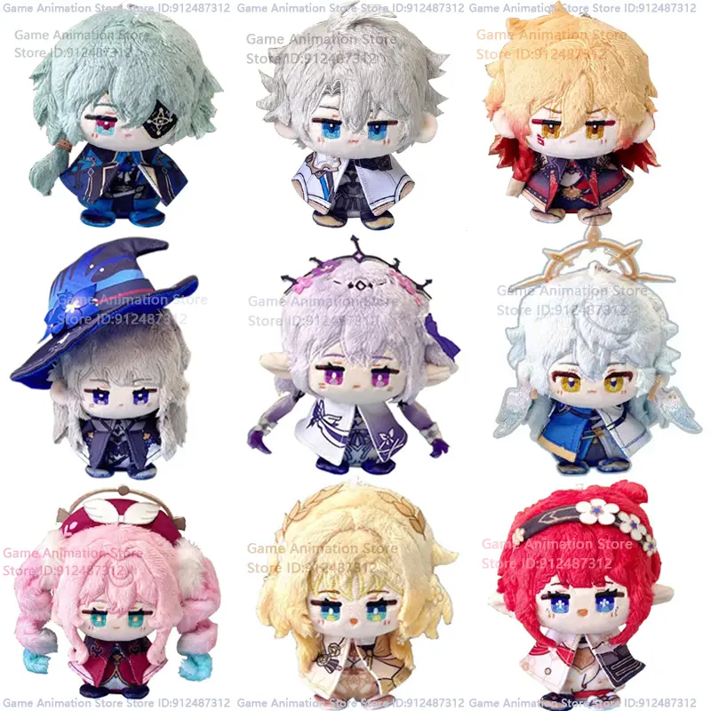 10cm Honkai: Star Rail Plush Phainon Mydei Anaxa Hyacine Cute Plush Castorice Dolls Stuffed Toys Bag Pendant Keychain Gift