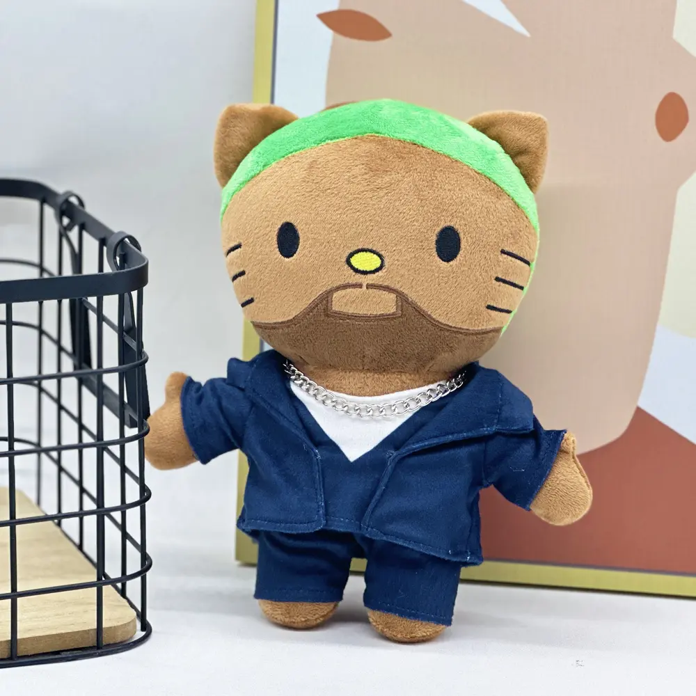 24cm Hello Kitty Frank Ocean Suit Boy Plush Doll Figure Stuffed Toys Cute Boys Girls Birthday Christmas Gift